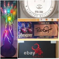 Robert Downey Jr Signed Taurus Studios Avengers Endgame Iron Man 11 Gauntlet LE