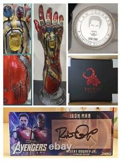 Robert Downey Jr Signed Taurus Studios Avengers Endgame Iron Man 11 Gauntlet LE