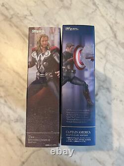 S. H. Figuarts Avengers Endgame Captain America Cap vs. Cap Version And Thor