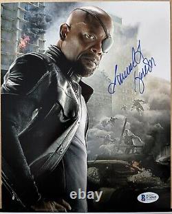 Samuel L Jackson Signed Photo 8x10 Nick Fury Autograph Avengers Endgame Bas Coa