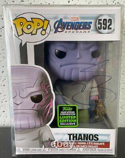 Thanos Funko Pop Avengers 592 Signed By Josh Brolin Limited Edition Exclusive
