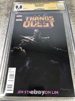Thanos Quest 1 CGC 9.8 SS Ron Lim Auto Avengers Endgame Movie 11/12