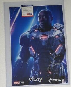 War Machine Don Cheadle signed 12 x 18 photo PSA DNA (Avengers Endgame)