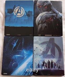 4 Films des Avengers en Steelbook Voir la Description pour les Détails