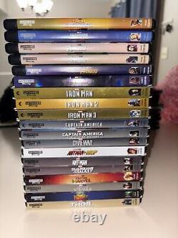 4k blu ray marvel lot. 21 films. Pas de codes numériques.