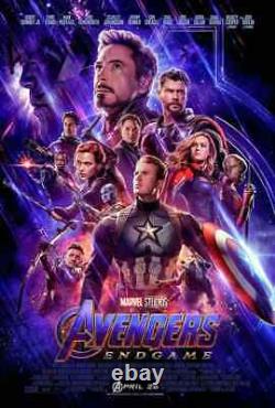 AVENGERS FIN DE PARTIE 27x40 ORIGINAL FINAL US D/S AFFICHE DE FILM UNE FEUILLE