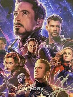 Affiche D'endgame De Avengers Signée Autographe Chris Hemsworth/ Danai G. 12x18 Psa/adn