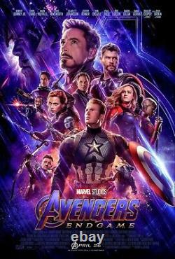 Affiche De Cinéma Finale Ds 27x40 D'origine Avengers 2-pack Endgame Infinity War Thanos