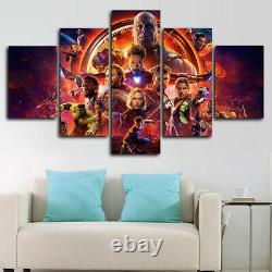 Affiche De Cinéma Marvel Avengers Endgame Imprimé En Toile De 5 Pièces Décor Mural