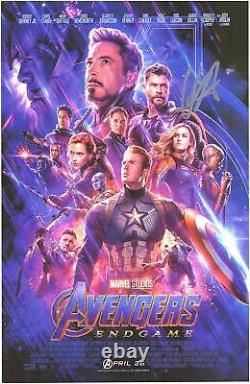 Affiche du film Avengers Endgame de Chris Hemsworth autographiée, format 11 x 17 pouces.