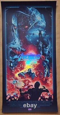 Affiche du film Avengers : L'Ère d'Ultron en feuille d'arc-en-ciel par John Guydo : Guerre finale de l'Infini