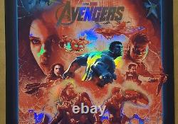 Affiche originale du film Avengers en feuille arc-en-ciel de John Guydo, La Guerre de l'Infini Ultron de Endgame