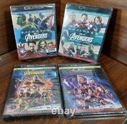 Avengers 4 Films (4K+Blu-ray)-NOUVEAU (Scellé)-Expédition Gratuite avec Suivi