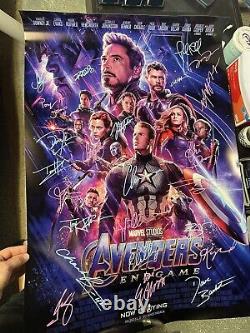 Avengers Affiche De Fin De Jeu Autographe Main Signé Avec Certificat