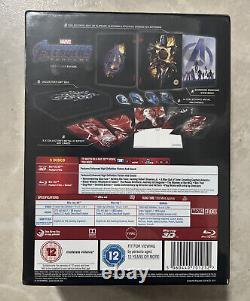 Avengers Endgame 3D 3-Discs Bluray Steelbook Collection avec coffret cadeau lumineux NEUF