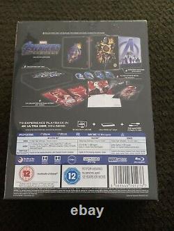 Avengers Endgame 4k 3-Discs Bluray Steelbook Collectors avec Coffret Cadeau Lumineux NEUF