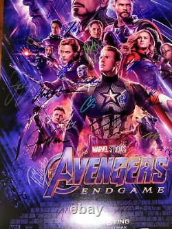 Avengers Endgame Affiche De Cinéma Cast Signed Première Autographe Chris Evans Ironman