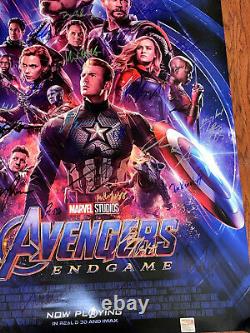 Avengers Endgame Affiche De Cinéma Cast Signed Première Autographe Iron Man Thor Comic