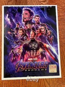 Avengers Endgame Affiche De Cinéma Cast Signed Première Autographe Iron Man Thor Comic