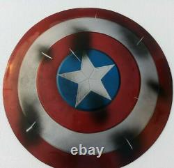 Avengers Endgame Captain America Shield Metal Iran Steel 18 Gage 24 Pouces