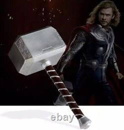 Avengers Endgame Réplique modèle de cosplay complet en métal du marteau de Thor avec sangle en cuir