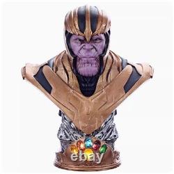 Avengers Endgame Thanos 1/2 Bust Figure 38CM Statue en Résine avec Pierres LED
