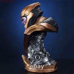 Avengers Endgame Thanos 1/2 Bust Figure 38cm Statue de modèle en résine avec pierres LED