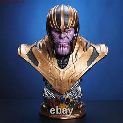 Avengers Endgame Thanos 1/2 Bust Figure 38cm Statue de modèle en résine avec pierres LED