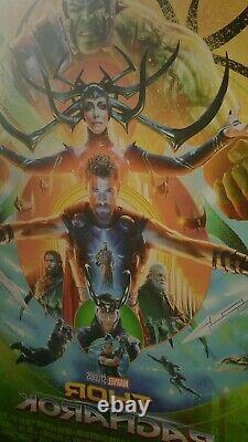Avengers Endgame Thor Ragnarok 27x40 Ds Affiche De Cinéma Originale Set Marvel Mjolnir