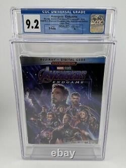 Avengers Fin de partie (2019) Blu-ray Neuf sous blister avec couverture rigide évaluée CGC 9.2 A+