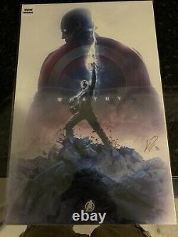 Captain America Avengers End Game Mjölnir Worthy Art Imprimer Signé Bosslogic