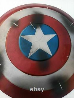 Captain America Shield Endgame Avengers Métal Iran Acier 18 Gage 24 2 Pouces