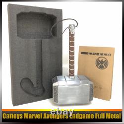 Cattoys Marvel Avengers Endgame Marteau Mjolnir en Métal Complet 11 Modèle de Cosplay Thor