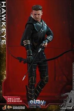 Chef-d'œuvre cinématographique Avengers Endgame Hawkeye avec figurine d'action Hot Toys et accessoire bonus