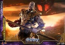 Chef-d'œuvre du cinéma Avengers Endgame Thanos Figurine d'action endommagée par la bataille Hot Toys