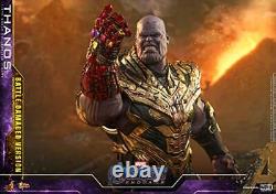 Chef-d'œuvre du cinéma Avengers Endgame Thanos Figurine d'action endommagée par la bataille Hot Toys