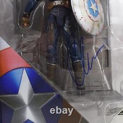 Chris Evans Captain America Avengers Endgame Auto Signed Action Figure Psa/adn