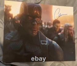 Chris Evans a signé l'autographe Avengers Endgame 11x14