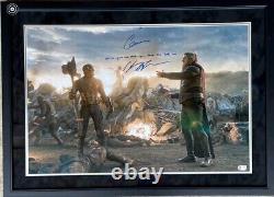 Chris Hemsworth Chris Evans a signé Avengers Endgame Photo 20x30 avec la citation SWAU