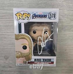 Chris Hemsworth a signé le Funko Bro Thor 578 Avengers Endgame authentifié par SWAU