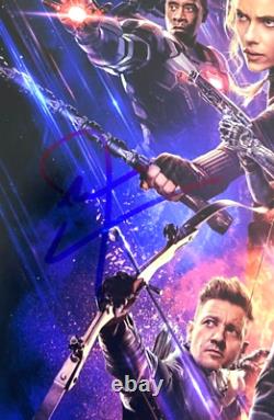Don Cheadle a signé Avengers Endgame 12x18 affiche de film photo de War Machine Bas