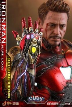 Figurine Hot Toys Endgame Iron Man Mark LXXXV 85 Battle Damaged à l'échelle 1/6 en stock