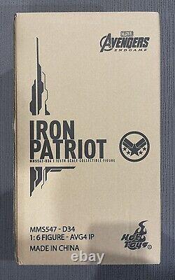 Figurine d'action de collection Hot Toys Marvel Avengers Endgame Iron Patriot 1/6