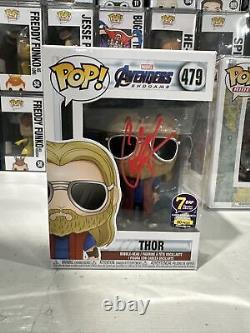 Funko Pop! Avengers Endgame Thor Décontracté #479 signé Chris Hemsworth JSA COA