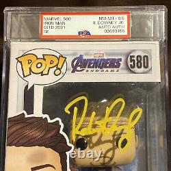 Funko Pop Iron Man #580 Signé Robert Downey Jr. SWAU Avec PSA/DNA Slab Autographe