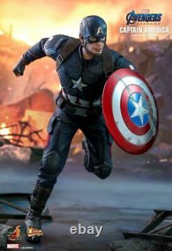 Hot Toys 1/6 Mms536 Avengers Endgame Captain America Statue Movie Model Nouveau