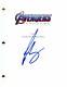 Josh Brolin A Signé Autograph Avengers Endgame Full Movie Script Thanos Rare