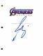 Josh Brolin A Signé L'autographe Du Scénario Complet Du Film Avengers Endgame Avec Thanos Rare.