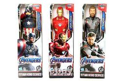 Les Avengers Titan Hero Series Endgame + Black Panther Lot De 12 Figures Utilisées