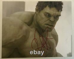 Mark Ruffalo Hulk Avengers Autographié À La Main Signé 8x10 Photo Avec Hologramme Coa